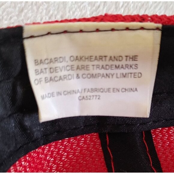 George St Pierre Bacardi Oakheart Snapback Hat Red Mesh Back Cap 2013 - Picture 9 of 9